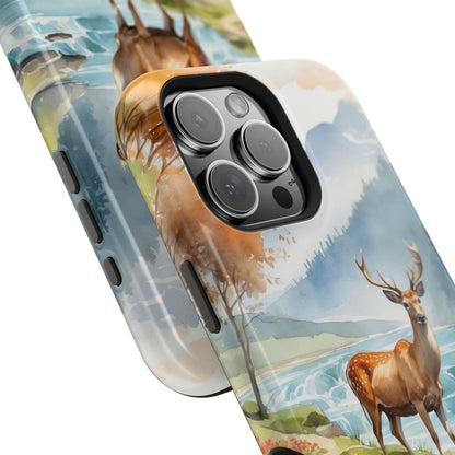 MagSafe-Compatible iPhone Case – Serene Valley Stag