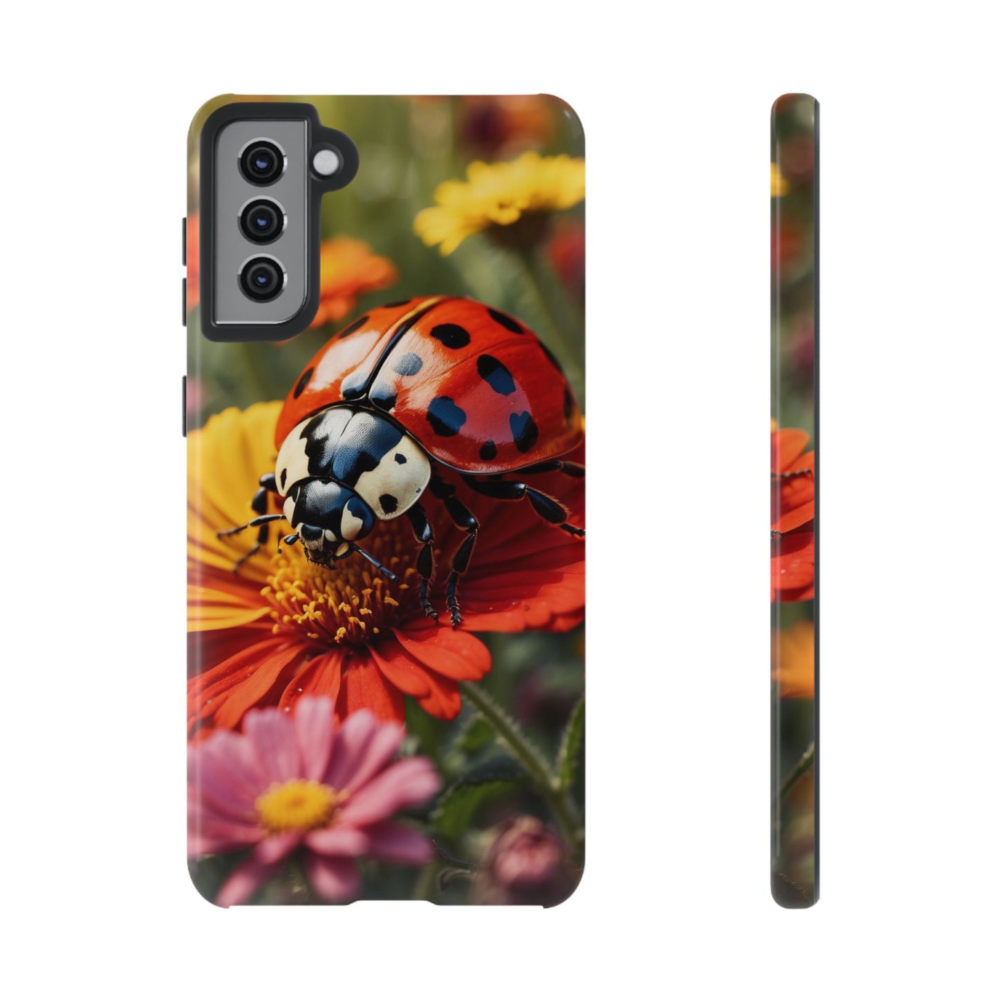 Ladybug on Orange Daisy - Samsung Galaxy Case