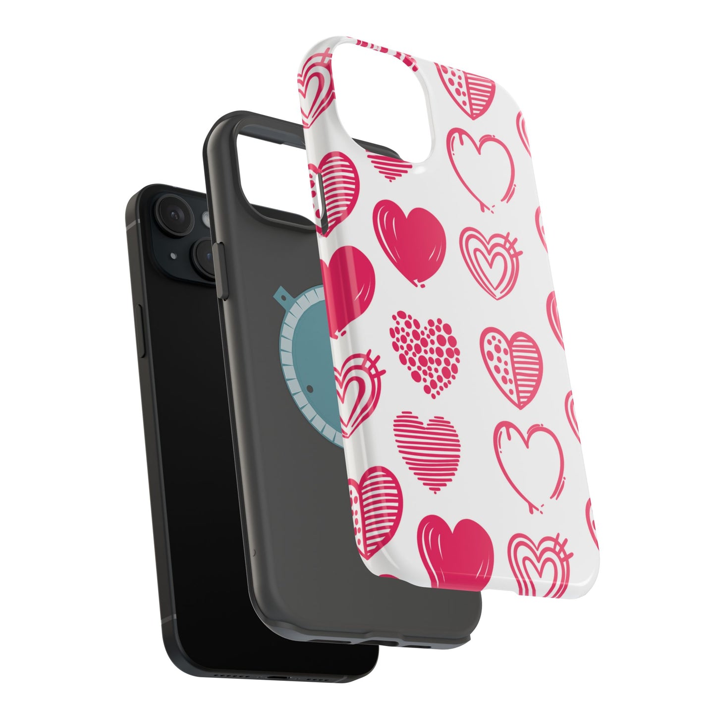 Funky Pink Hearts – MagSafe iPhone Case