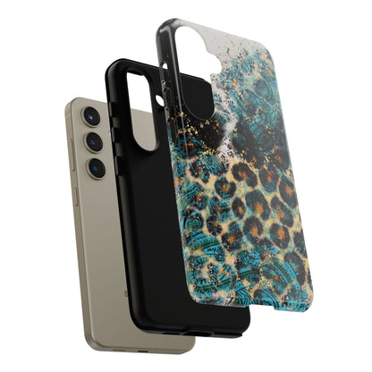 Turquoise Paisley Cowhide Leopard - Samsung Galaxy Series Case