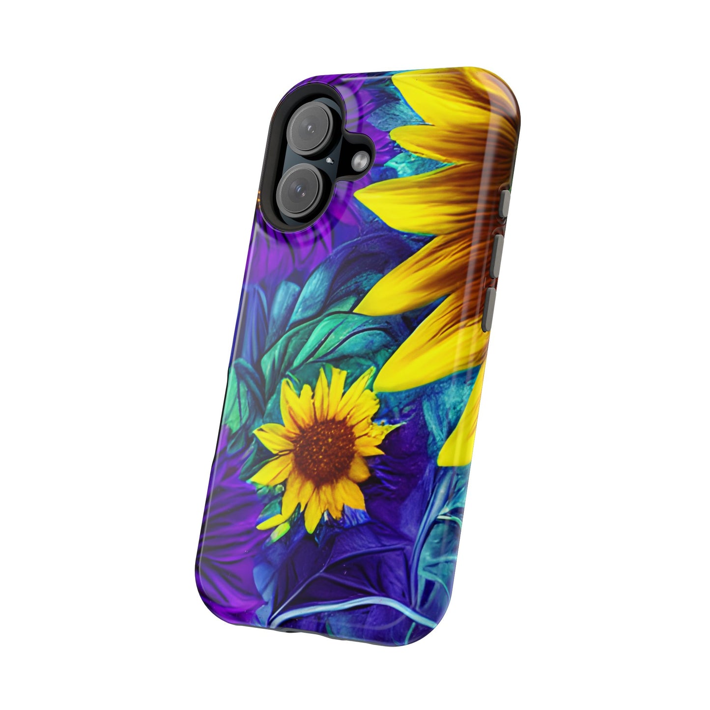 Purple & Gold Sunflower Dream - MagSafe iPhone Series Case