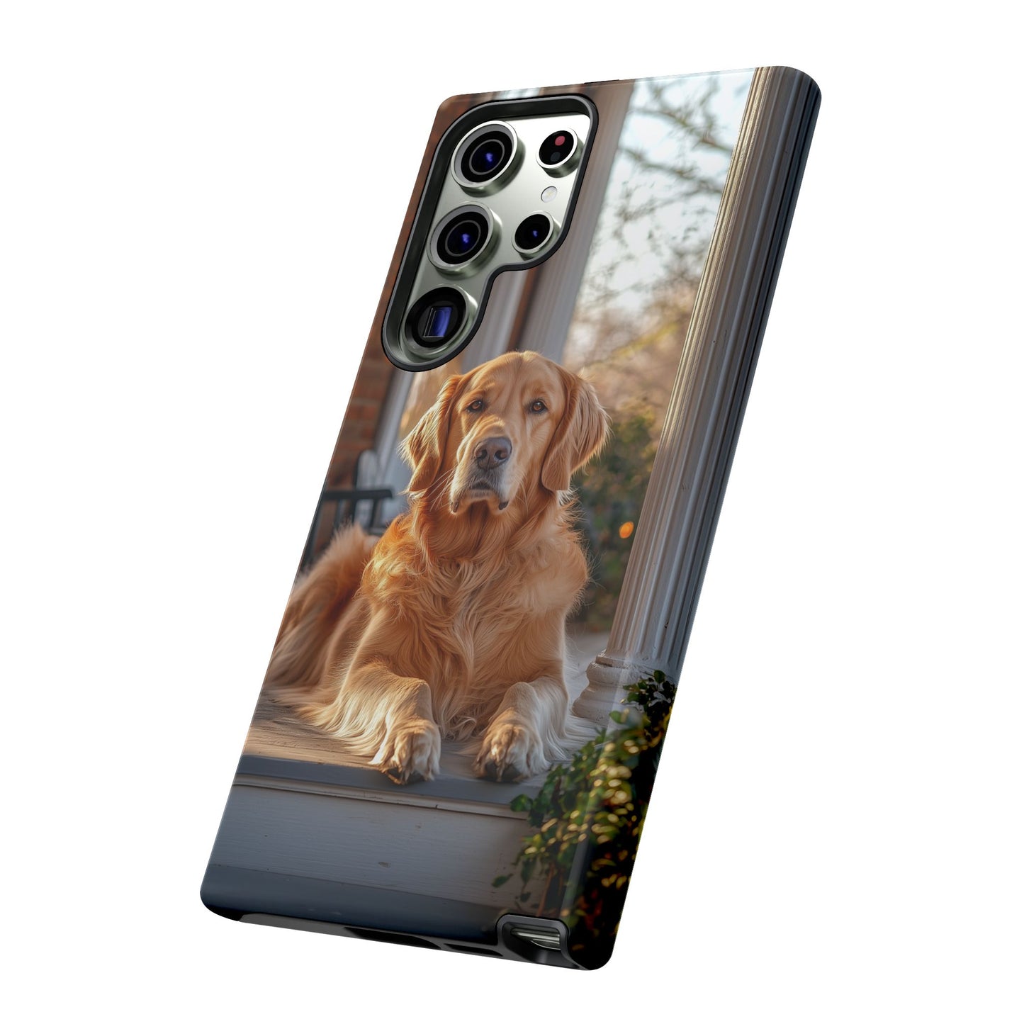 Golden Retriever on Porch - Samsung Galaxy Series Case