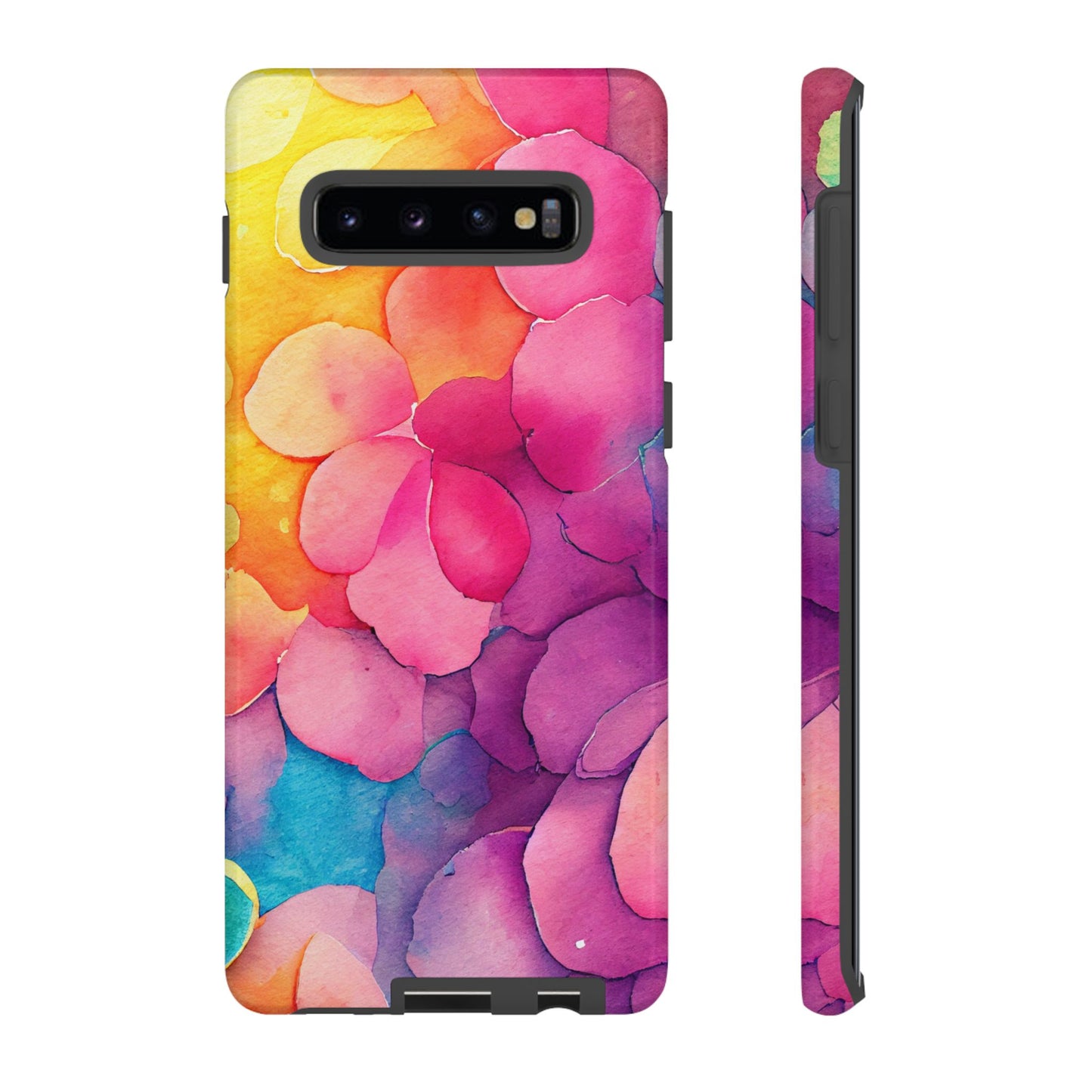 Sunset Petals Watercolor Samsung Galaxy Case – Slim Design, Glossy Finish