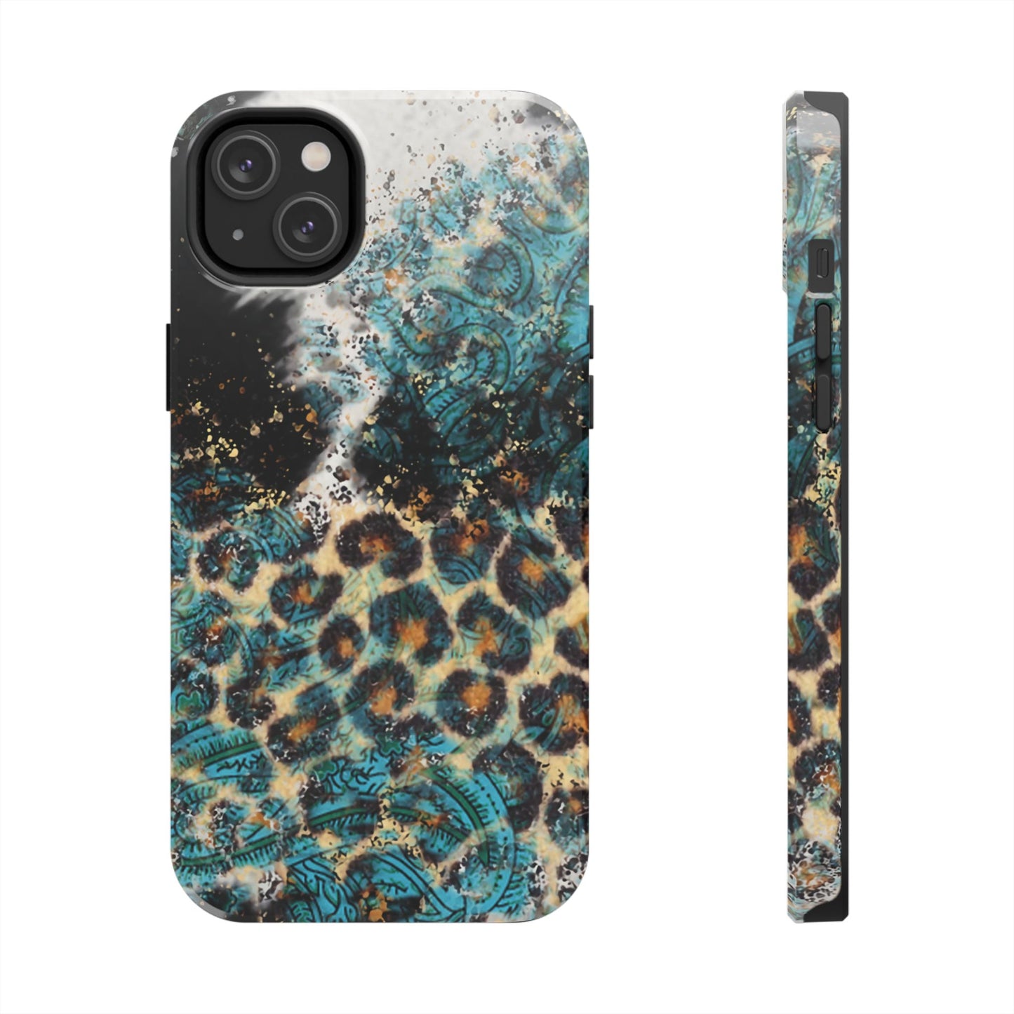 Turquoise Paisley Cowhide Leopard - iPhone Series Case