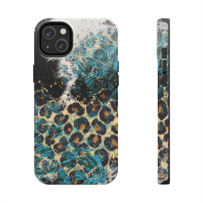 Turquoise Paisley Cowhide Leopard - iPhone Series Case