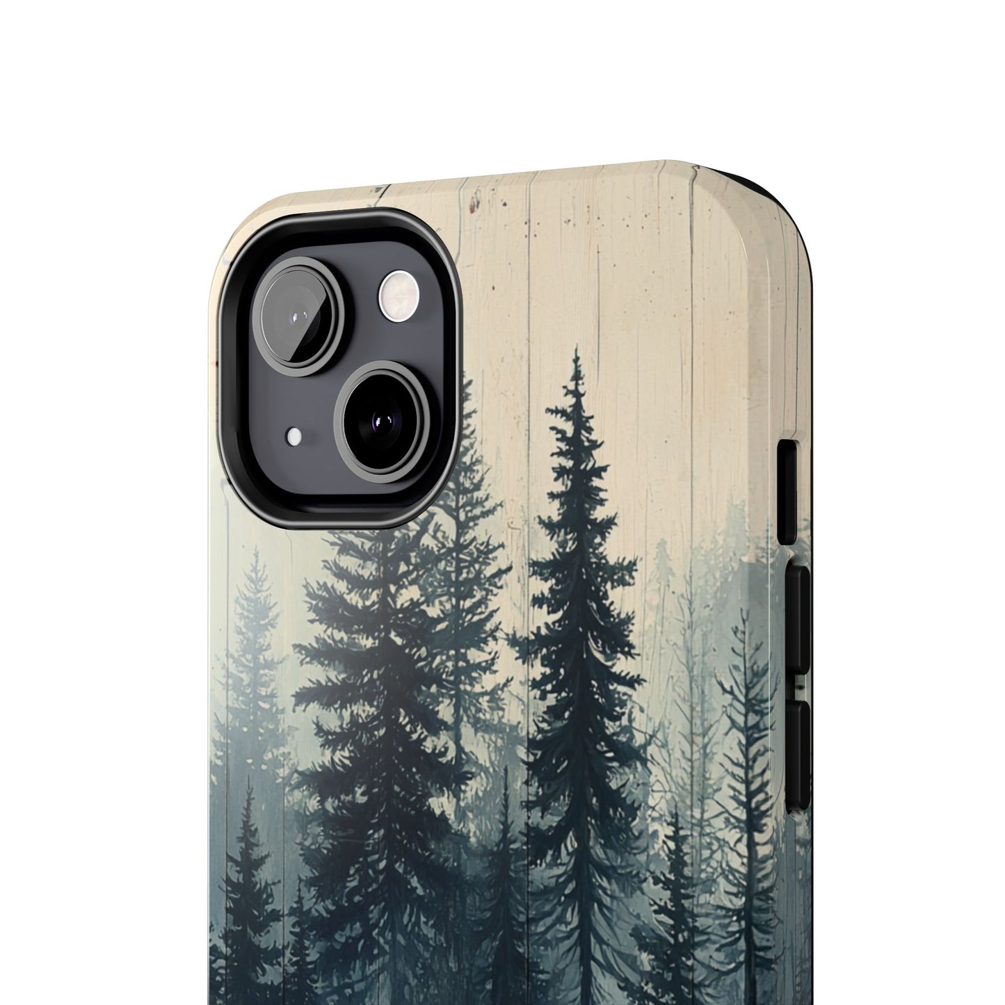 Misty Forest Wood iPhone Case - Nature-Inspired Protective Cover