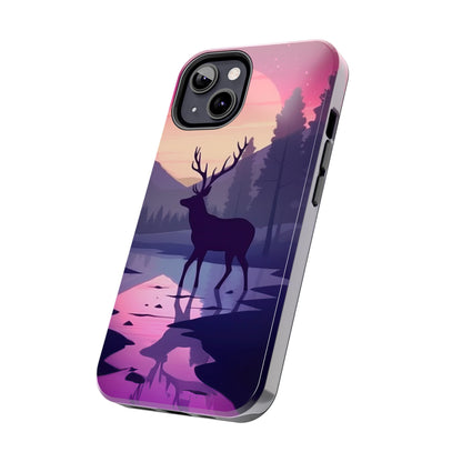 Twilight Elegance: Stag Reflection – iPhone Case