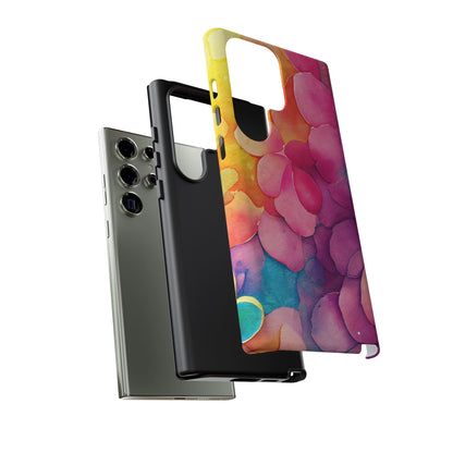 Sunset Petals Watercolor Samsung Galaxy Case – Slim Design, Glossy Finish