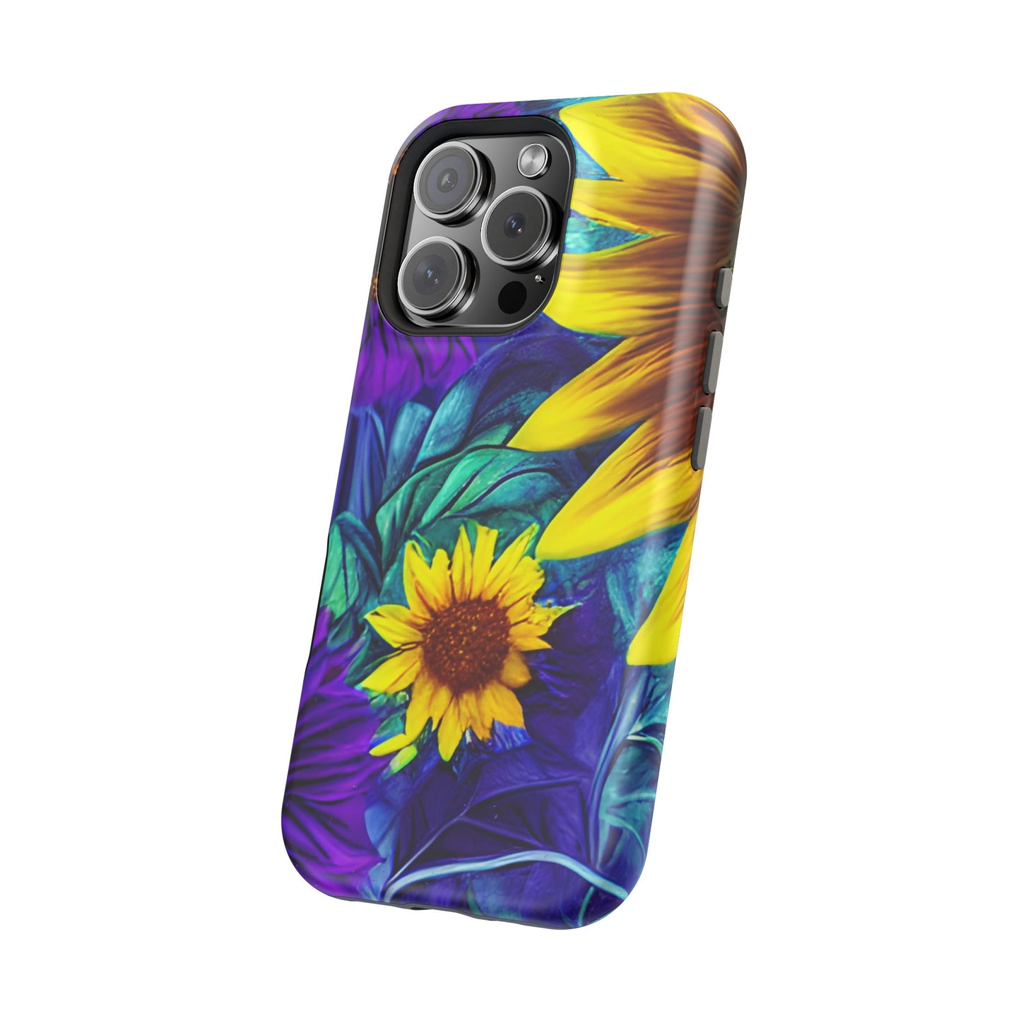 Purple & Gold Sunflower Dream - MagSafe iPhone Series Case