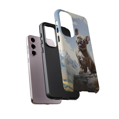 Frenchie iPhone Samsung Galaxy Phone Case! French Bull Dog Standing Proudly. Extremely Tough & Durable With Dual Layer Protection.