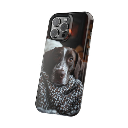 Majestic German Shorthaired Pointer MagSafe iPhone Case – Sunset Prairie Design