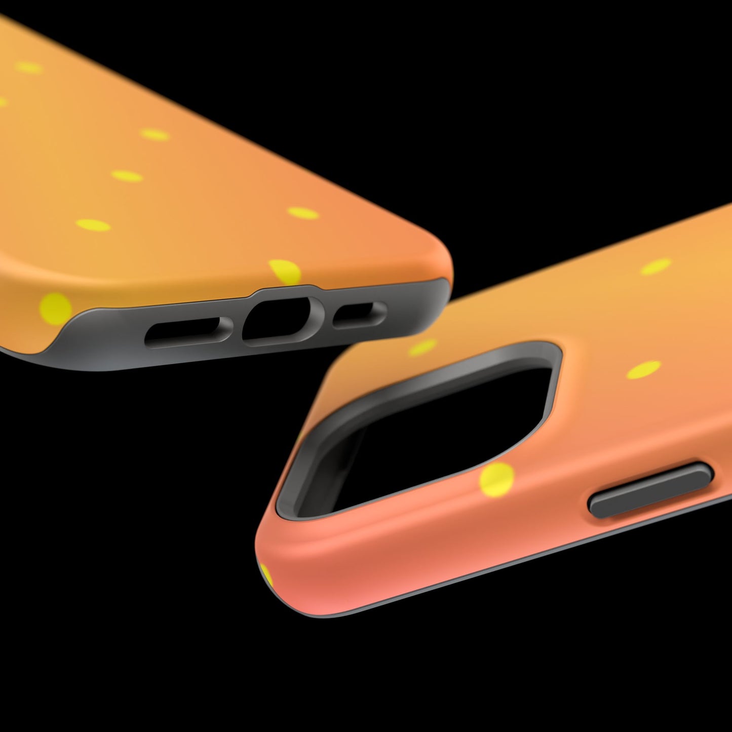 Sunset Gradient Polka Dots MagSafe iPhone Case – Shockproof, Matte Finish, Dual-Layer Protection