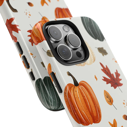 Autumn Pumpkin iPhone Case – Fall Leaves and Harvest Design