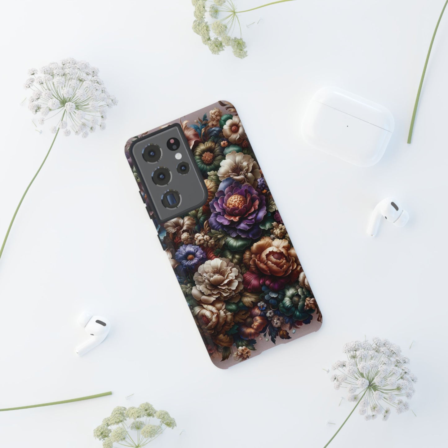 Floral Elegance For Samsung - Protective Dual-Layer Design with Vibrant Full-Wrap Print