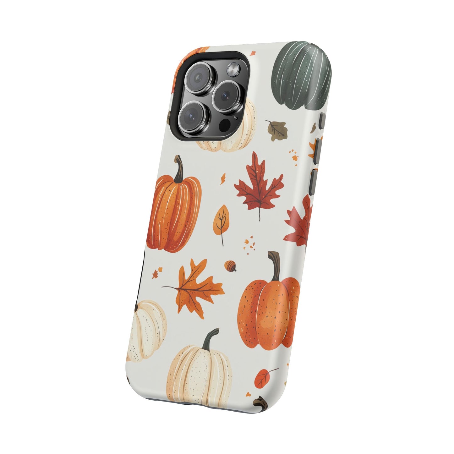 Autumn Pumpkin MagSafe iPhone Case – Fall Leaves and Harvest Design