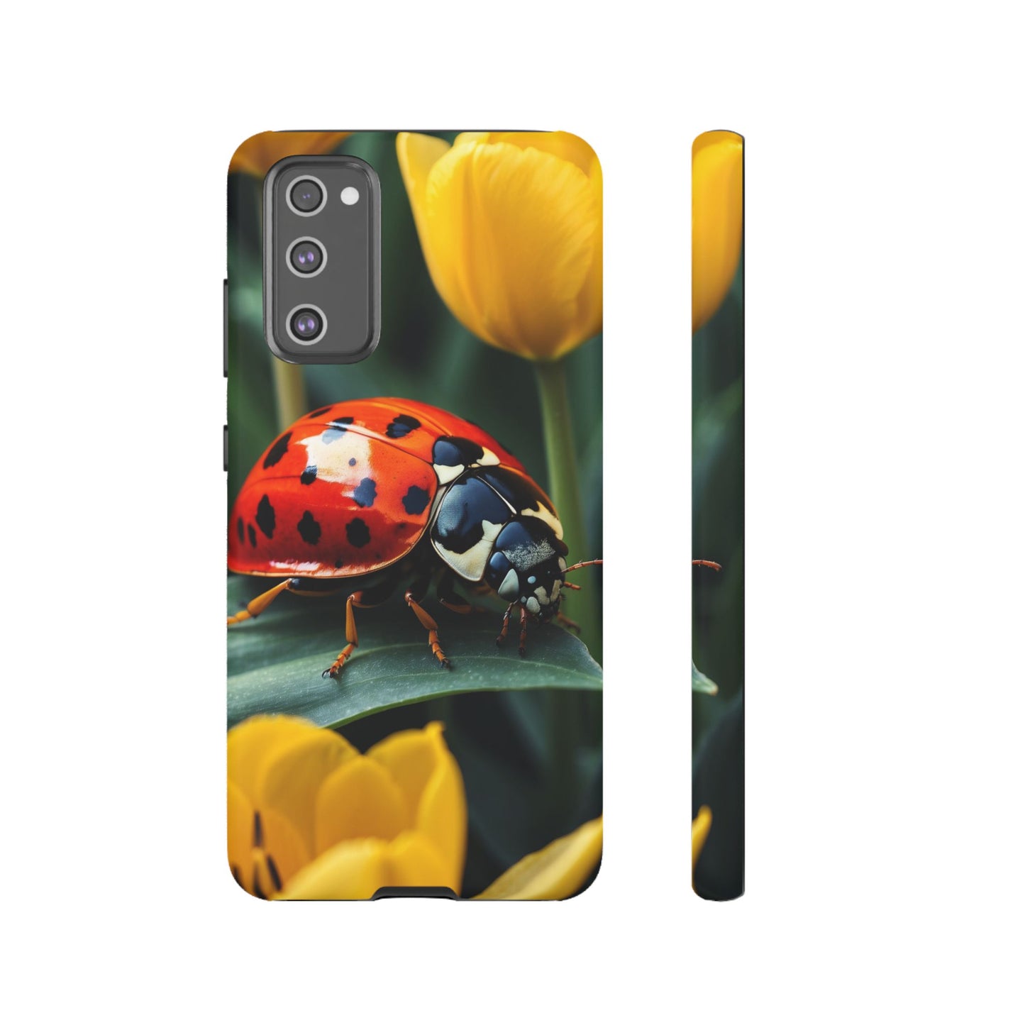 Samsung Galaxy Case: Vibrant Ladybug Amidst a Lush Yellow Flower Garden