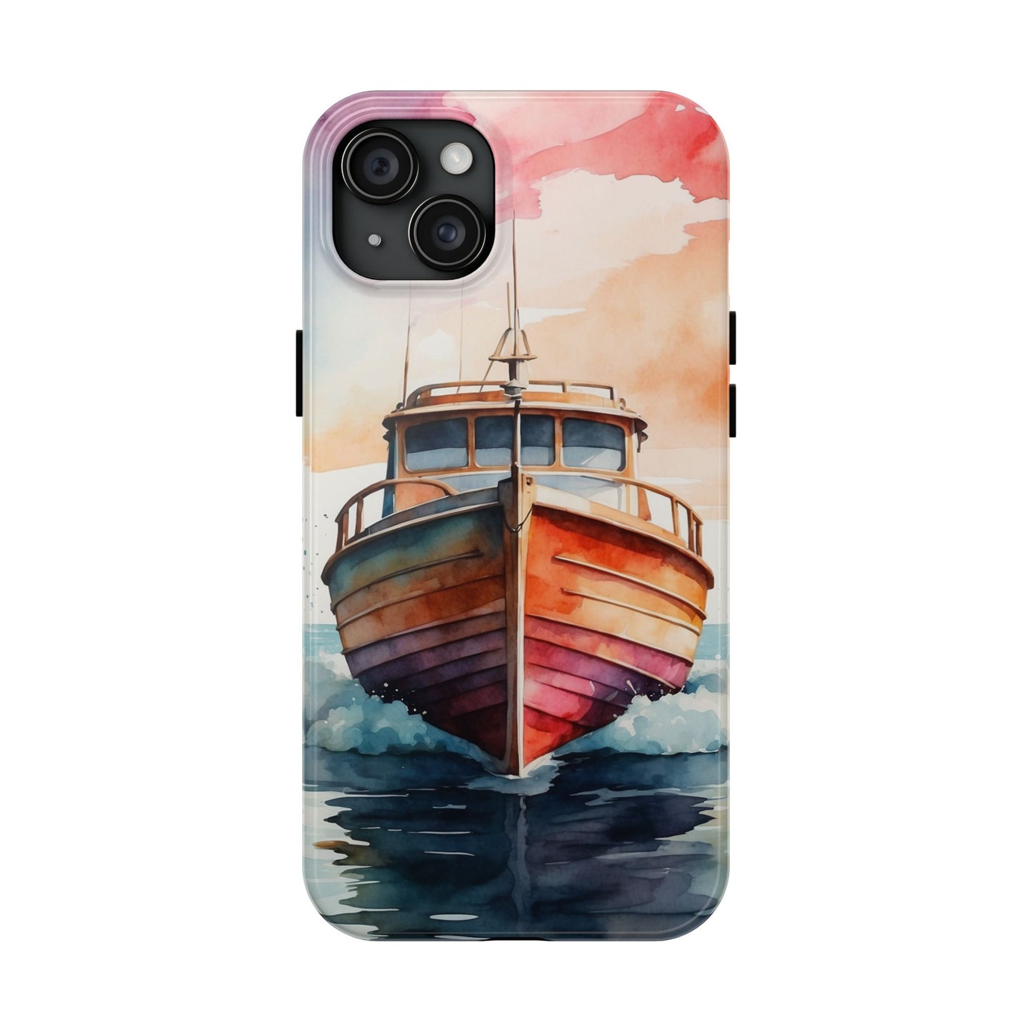 Sunset Sail Watercolor Boat – iPhone Series Case