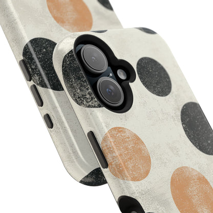 Vintage Polka Dot MagSafe iPhone Case - Retro Abstract Protective Cover