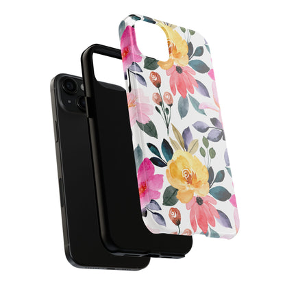 Blossoming Beauty – iPhone Series Case with Vibrant Watercolor Flowers