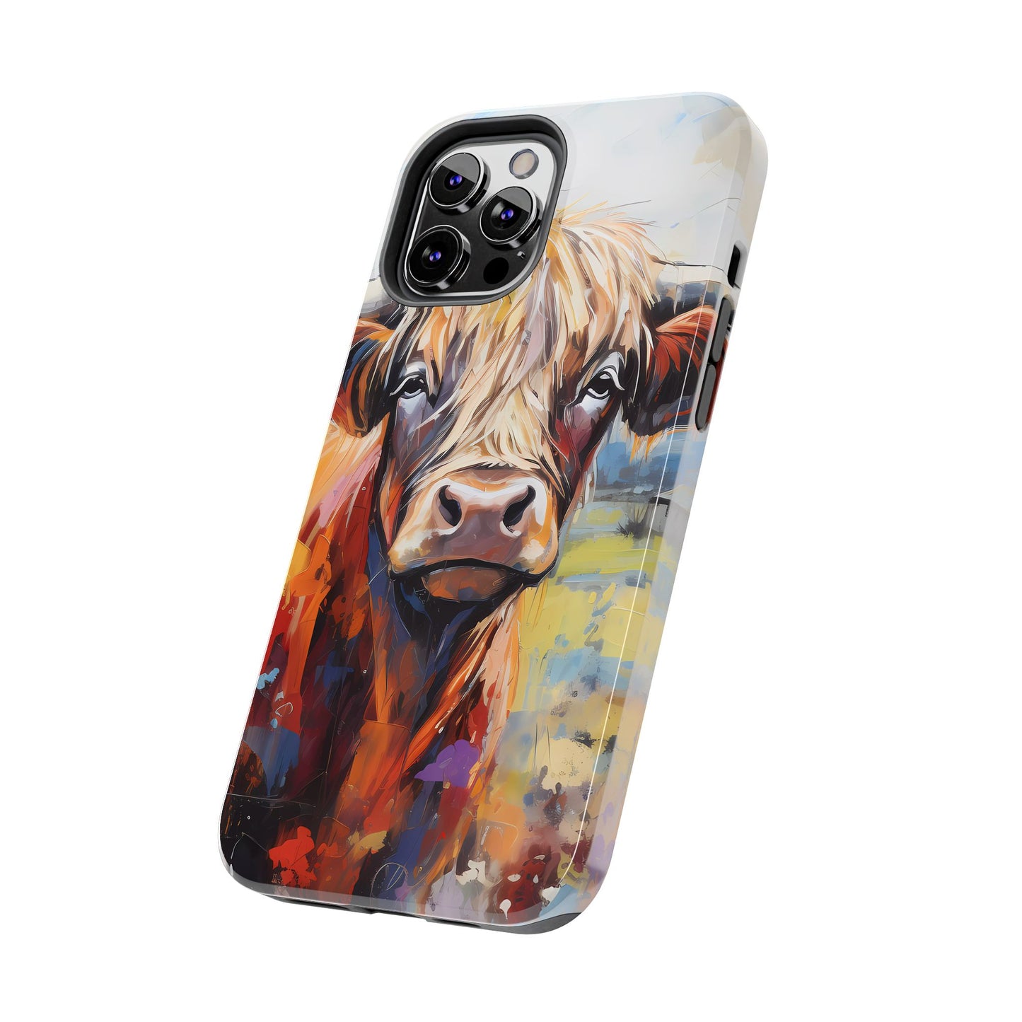 Cute Western Phone Case | Highland Cow | Robust Rocky Mountain-Inspired | Expressionism | Fresco