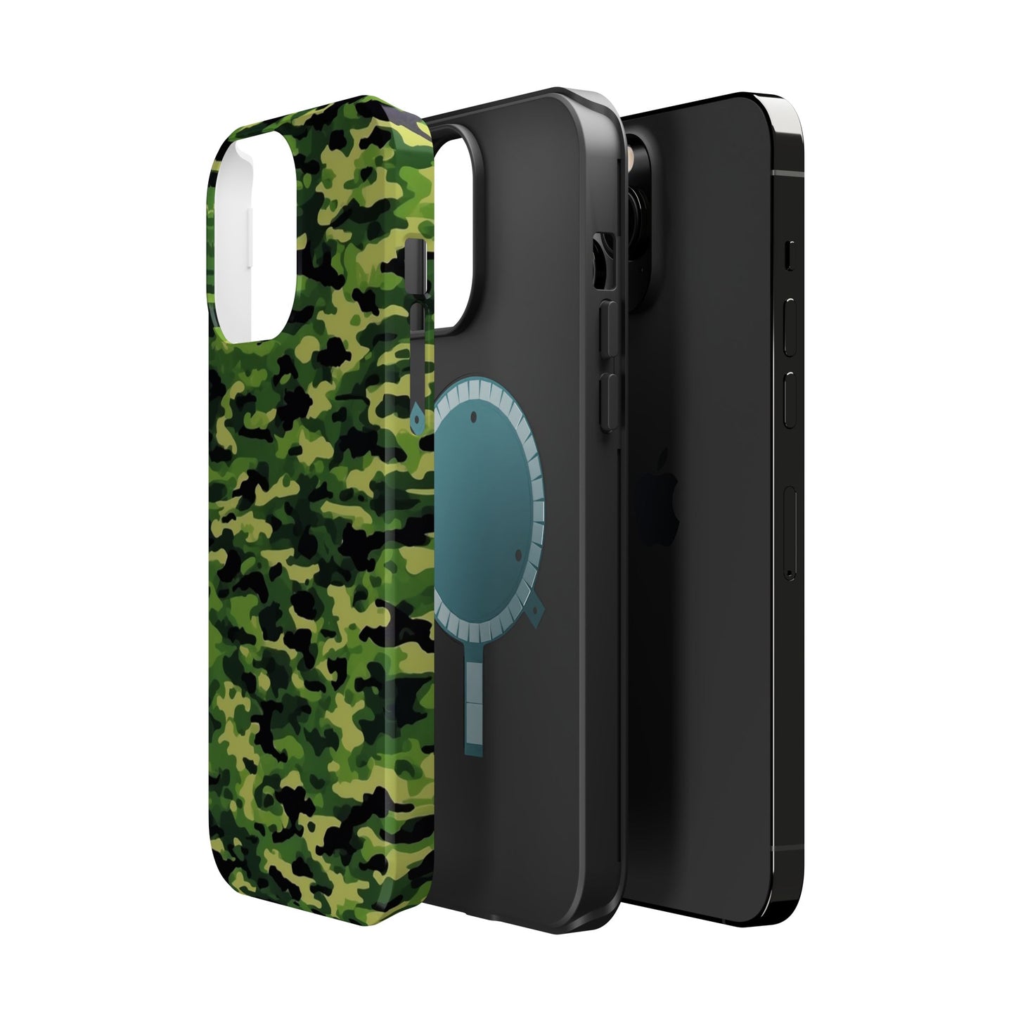 Green Woodland Camouflage – MagSafe iPhone Case, Slim and Shockproof