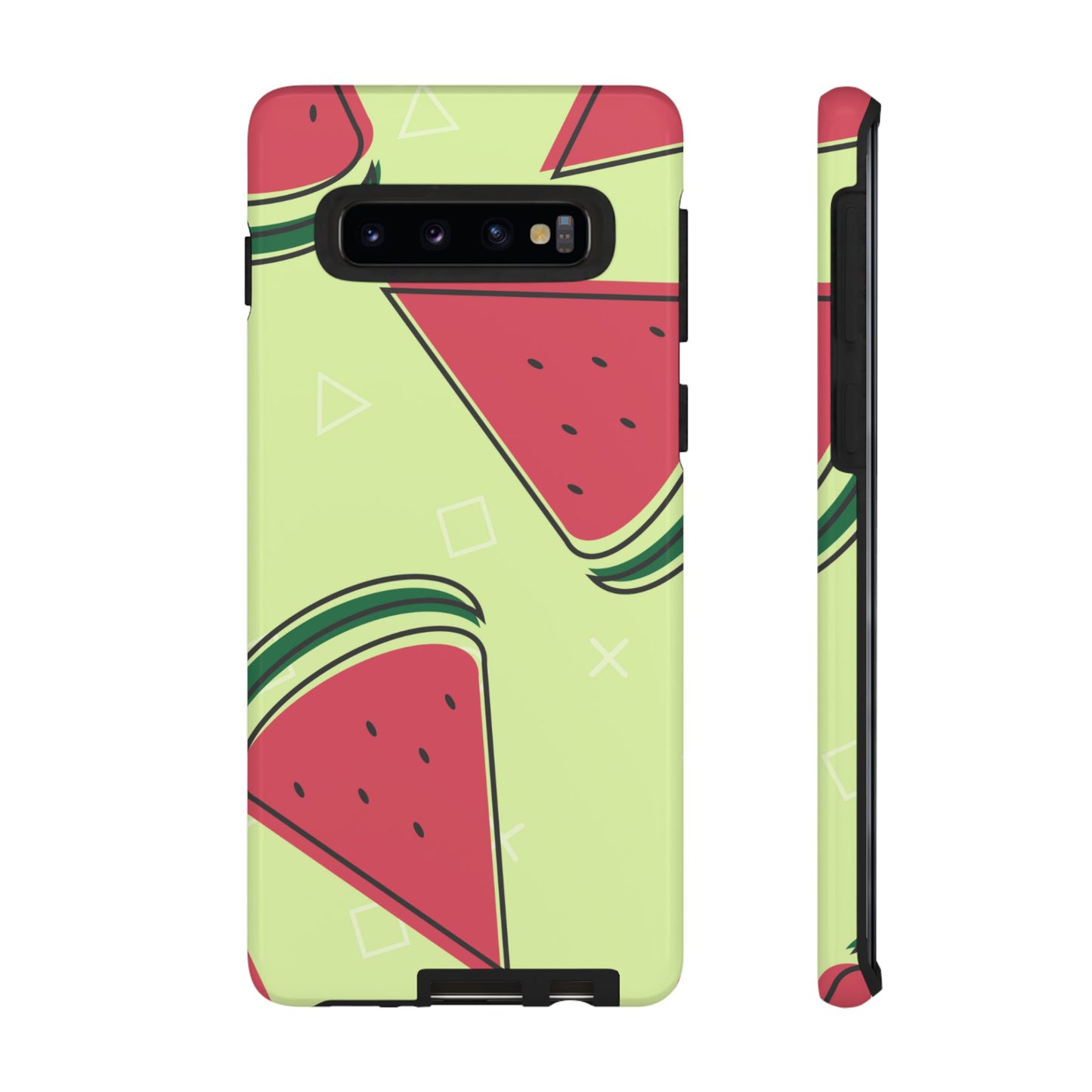 Watermelon Slice Samsung Galaxy Case – Fresh & Fun Design with Retro Geometric Pattern