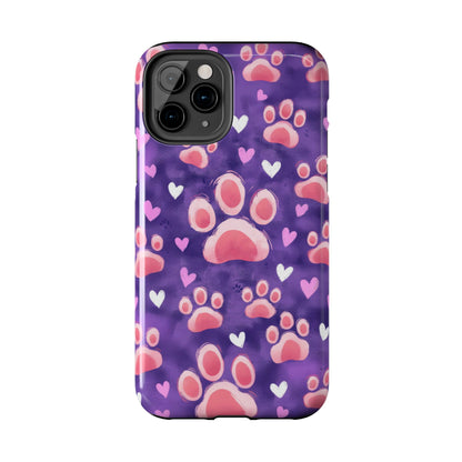 Bold Paw Print iPhone Case - Vibrant Pet-Themed Protective Cover