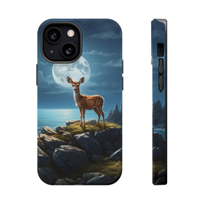 Enchanted Fawn Under the Moonlit Sky MagSafe iPhone Case