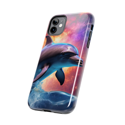 Cosmic Dolphin Galaxy Art - iPhone Case