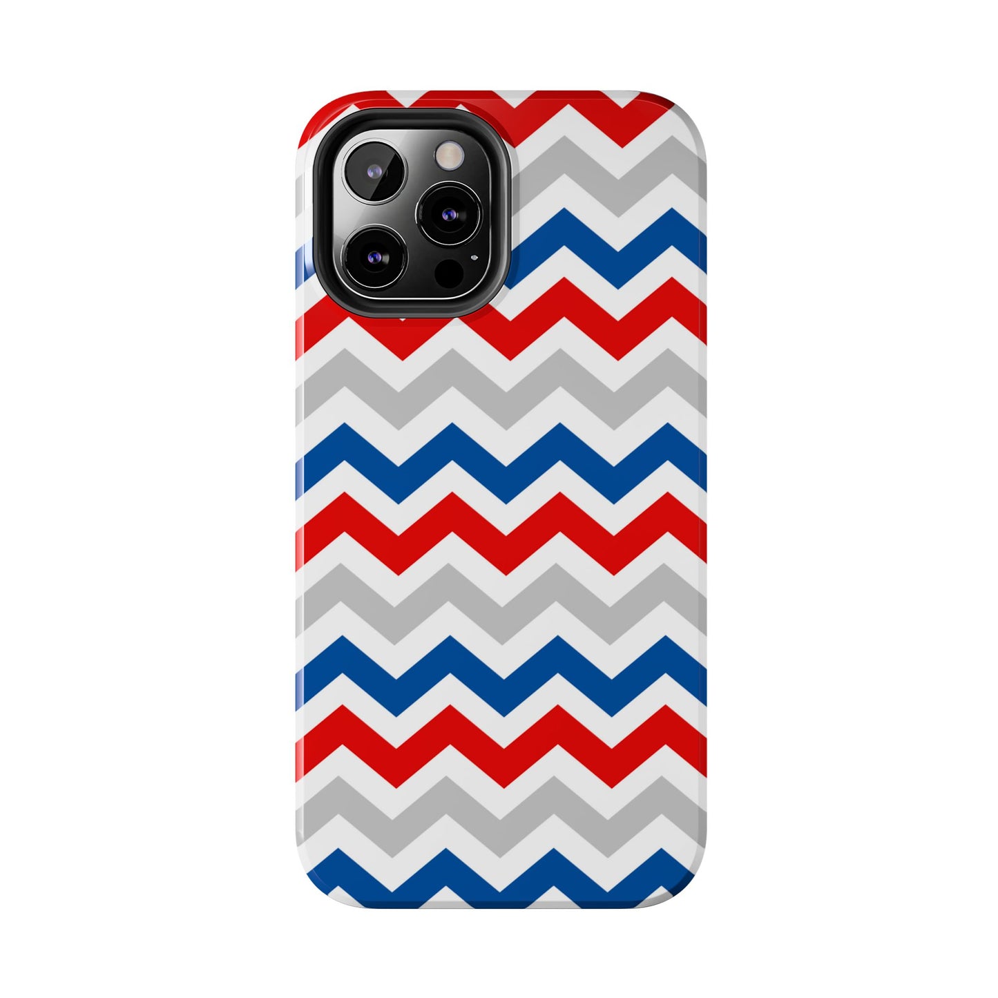 Patriotic Red, White & Blue Chevron – Geometric iPhone Case