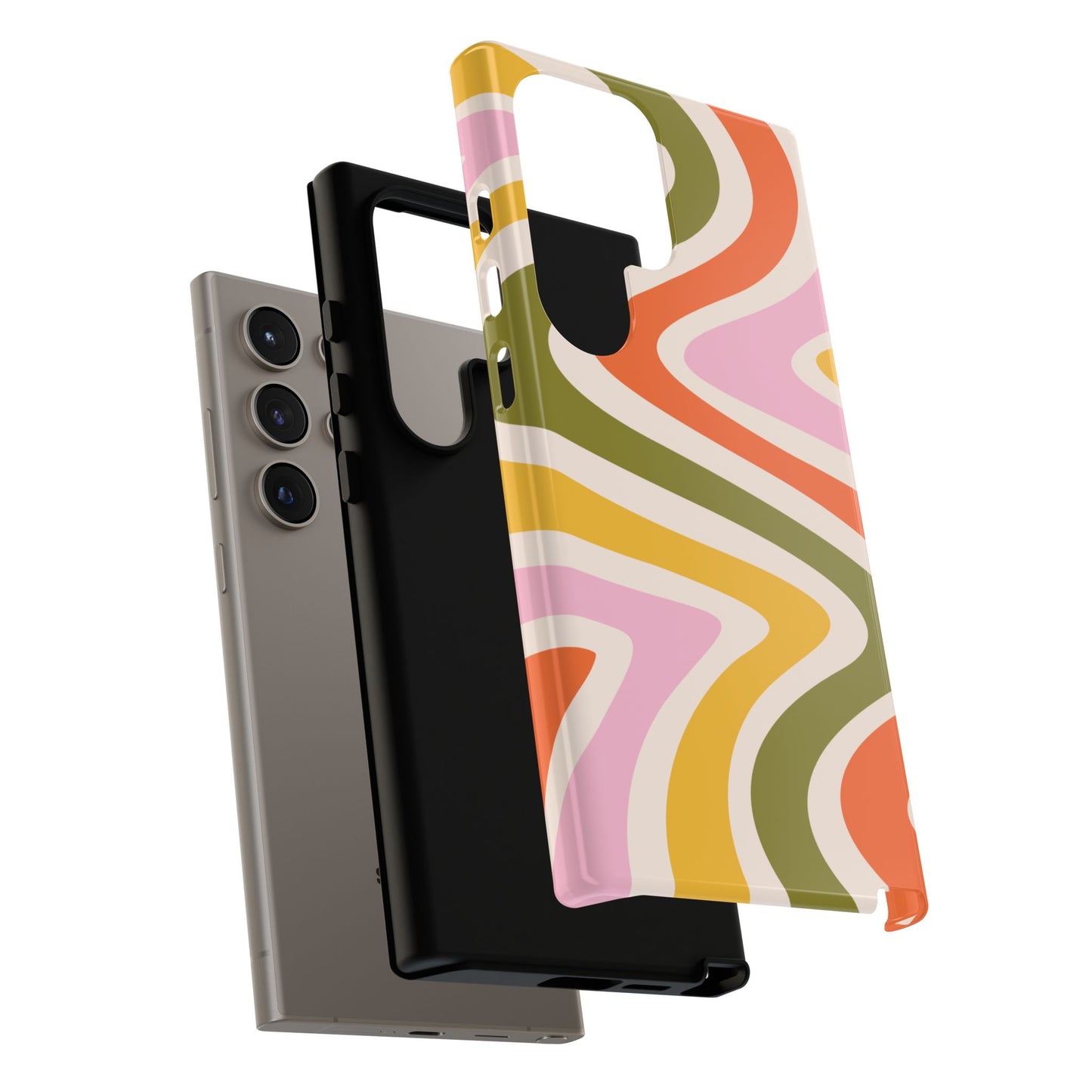 Retro Groove Samsung Galaxy Case – 70s-Inspired Design with Dual-Layer Protection