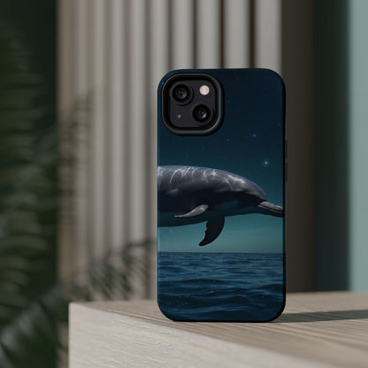 Midnight Ocean Dolphin - MagSafe-Compatible Case