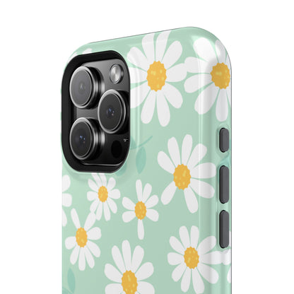 Charming Daisy Floral Tough MagSafe iPhone Case – Spring Pastel Design, Shockproof & Slim