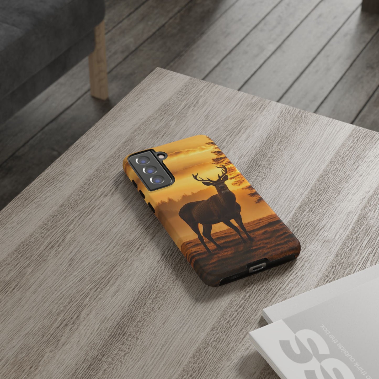 Sunset Majesty: Regal Stag – Samsung Galaxy Case