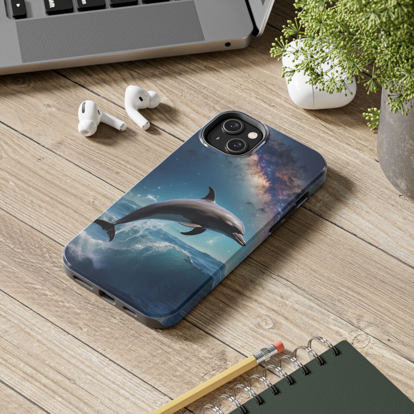 Dolphin Galaxy Splash - iPhone Case