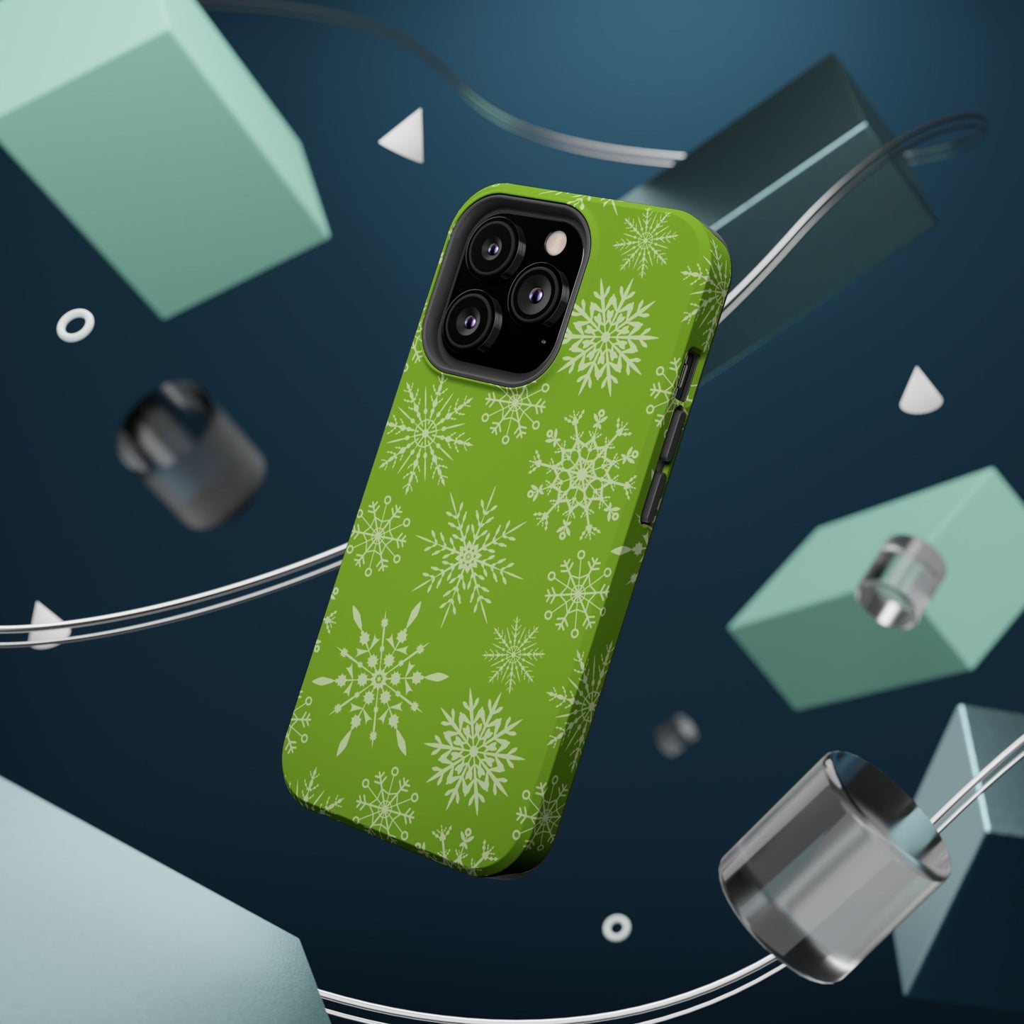 Green Snowflake Pattern – MagSafe iPhone Series Case