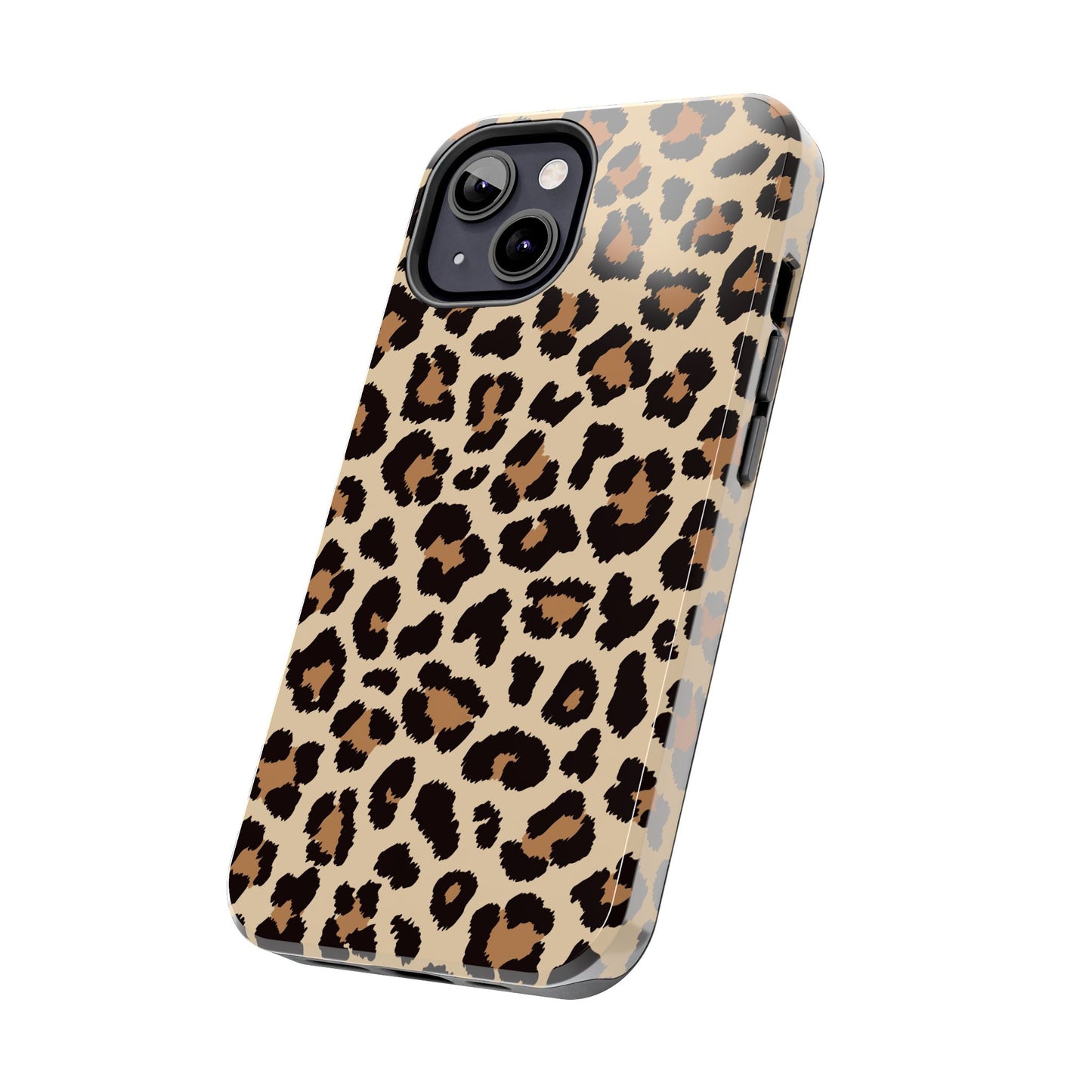 Wild Leopard Print Tough iPhone Case – Bold Animal Pattern Design with Dual-Layer Protection