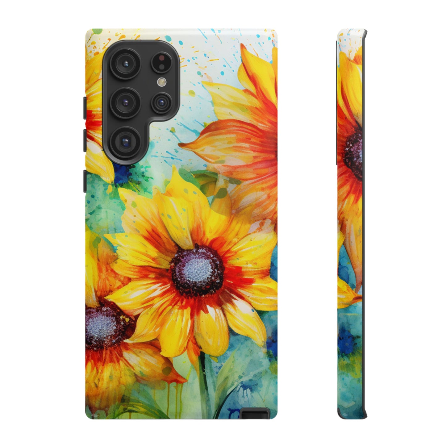 Watercolor Sunflower Splash - Samsung Galaxy Series Case