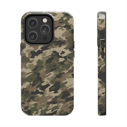 Classic Light Brown Camouflage – Durable iPhone Case with Timeless Design