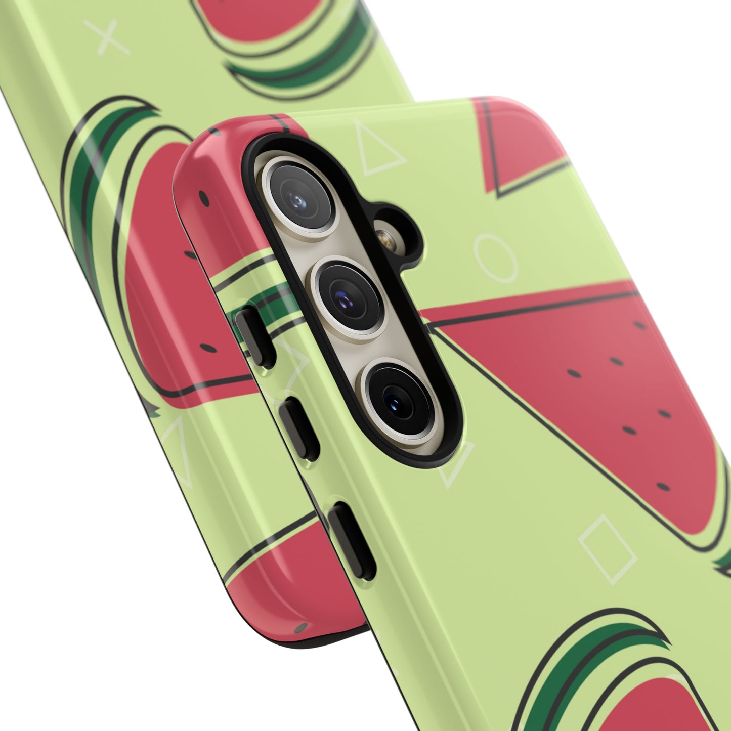 Watermelon Slice Samsung Galaxy Case – Fresh & Fun Design with Retro Geometric Pattern