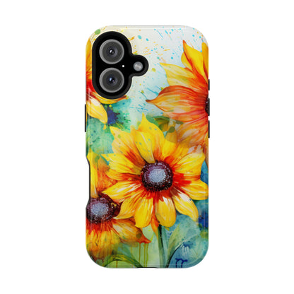 Watercolor Sunflower Splash - MagSafe iPhone Series Case