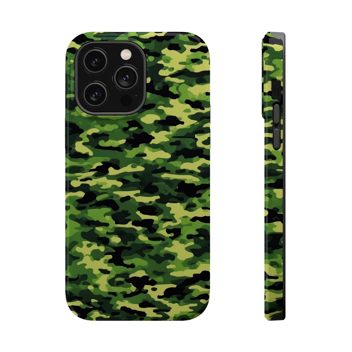 Green Woodland Camouflage – MagSafe iPhone Case, Slim and Shockproof