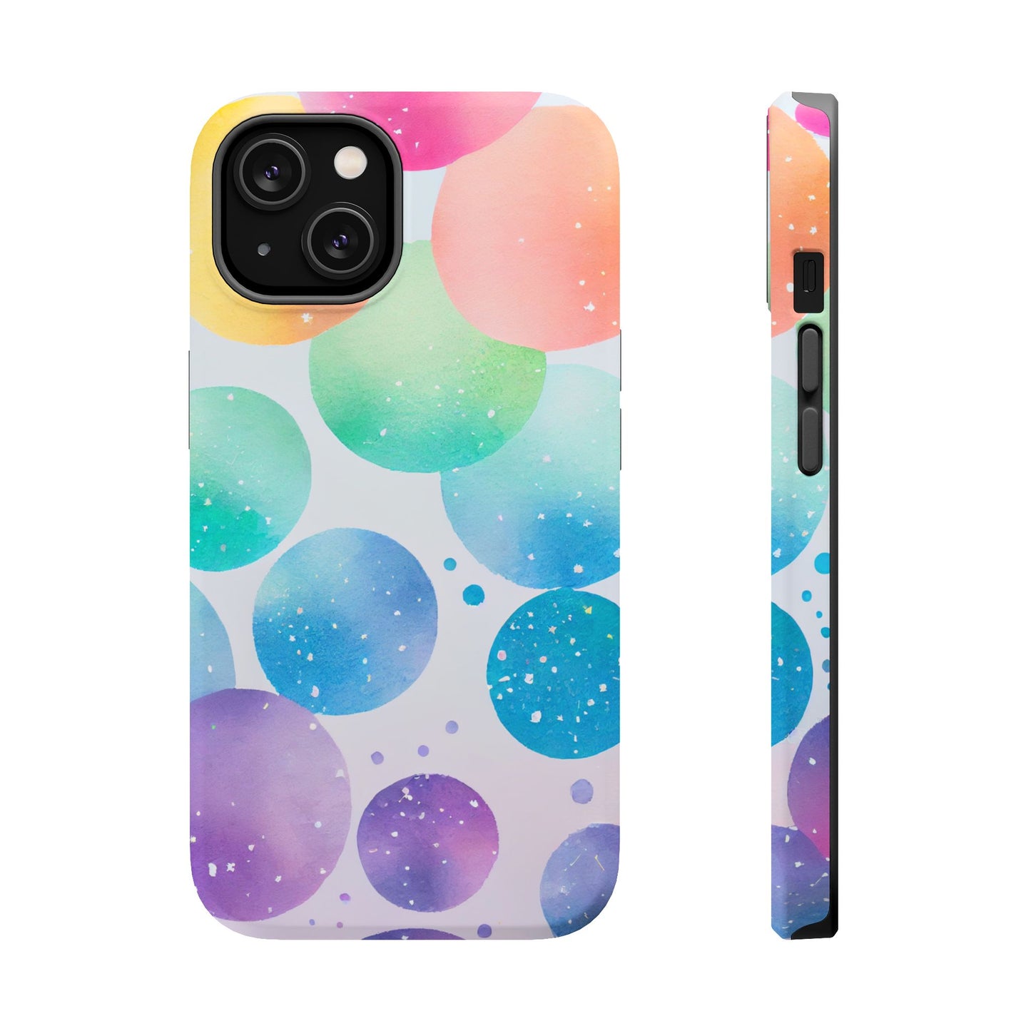 Pastel Galaxy Bubbles  MagSafe iPhone Case – Slim Design, Glossy Finish