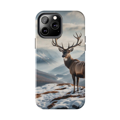 Alpine Majesty: Stag in Snow – iPhone Case