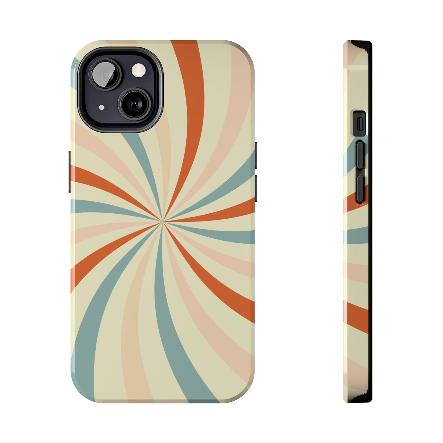 Retro Swirl iPhone Case – Durable, Vintage-Inspired Design with Dual-Layer Protection