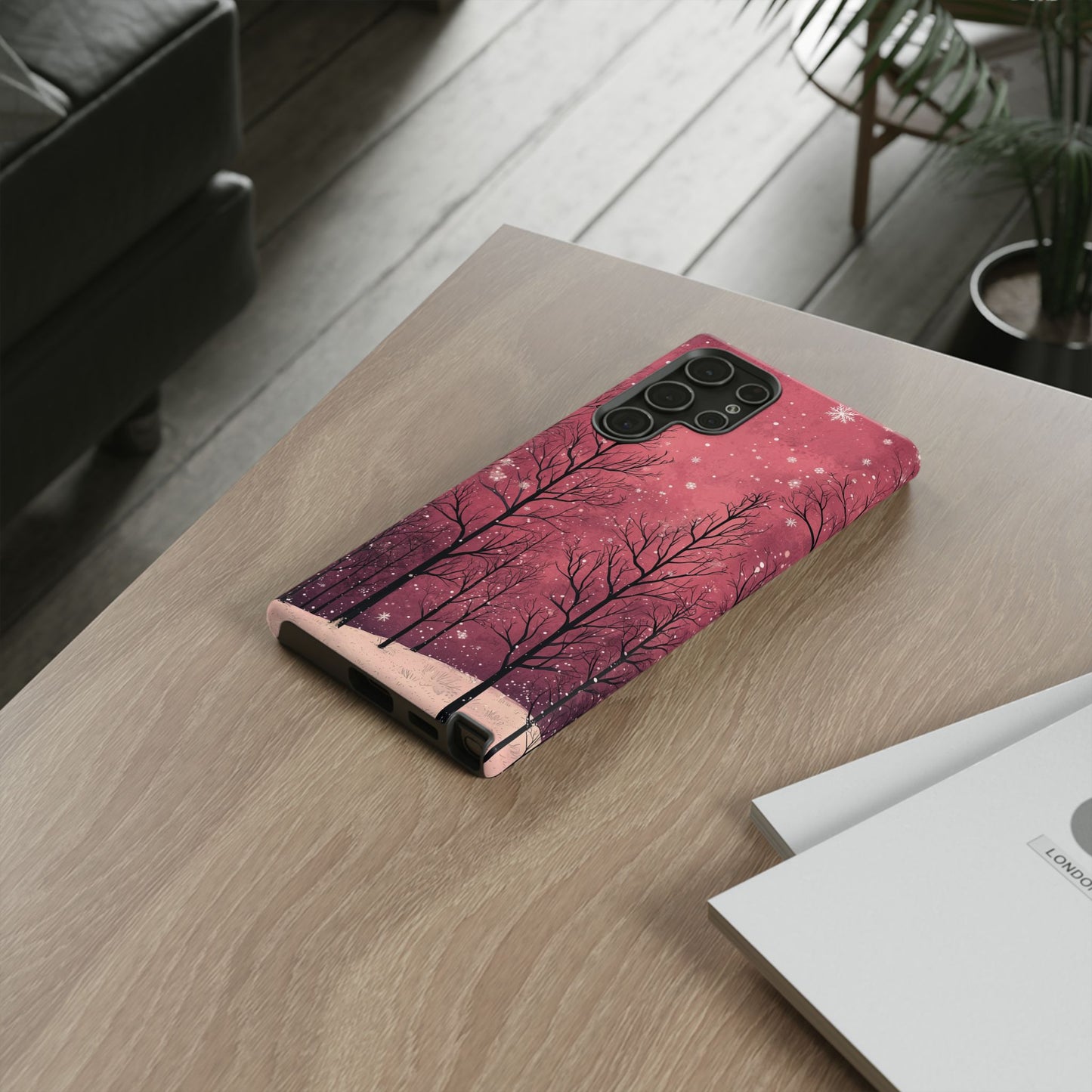 Pink Winter Twilight Forest - Samsung Galaxy Series Case