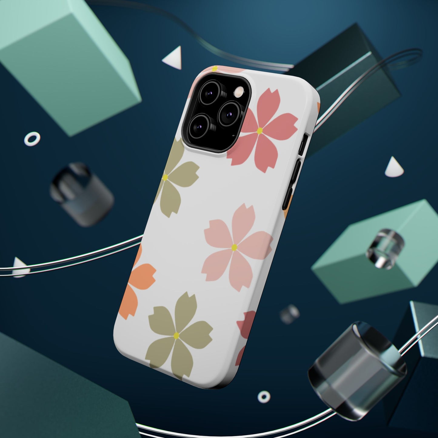 Pastel Sakura Blossom Tough MagSafe iPhone Case – Durable Design with Soft Matte Finish