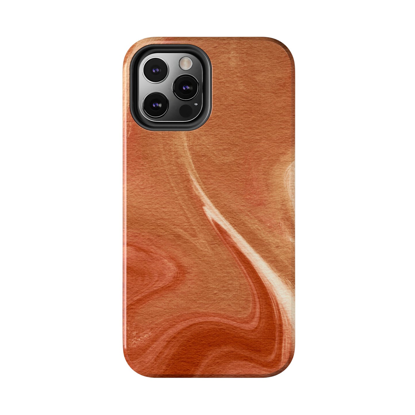 Earthy Terracotta Swirl MagSafe iPhone Case – Elegant Design with Magnetic Precision