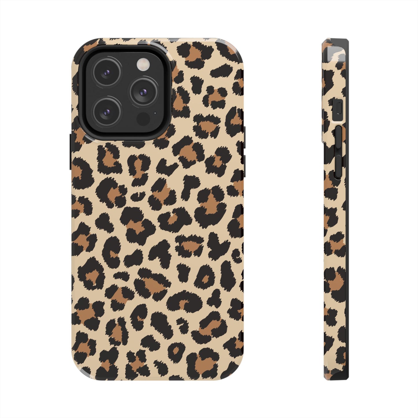 Wild Leopard Print Tough iPhone Case – Bold Animal Pattern Design with Dual-Layer Protection