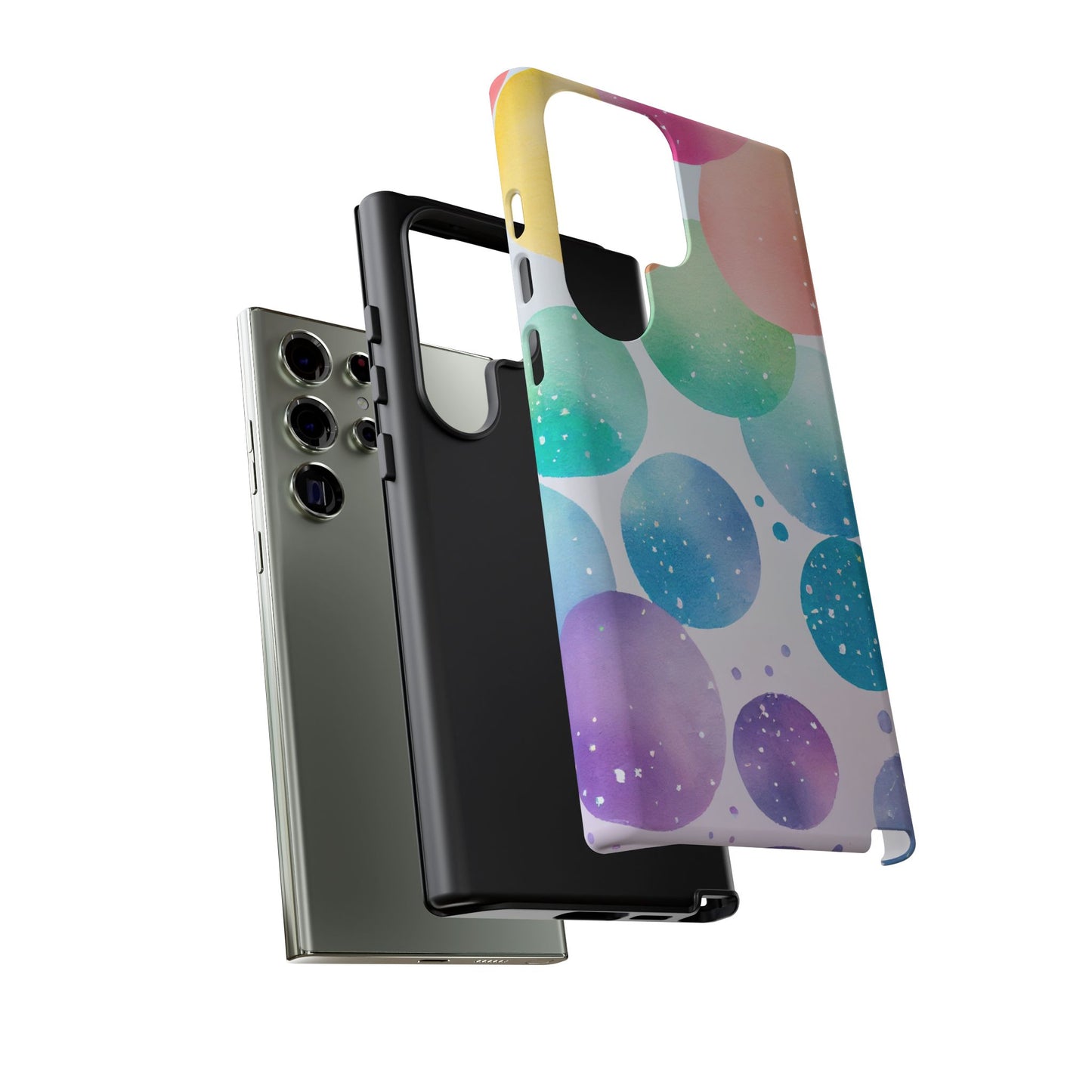 Pastel Galaxy Bubbles Samsung Galaxy Case – Slim Design, Glossy Finish